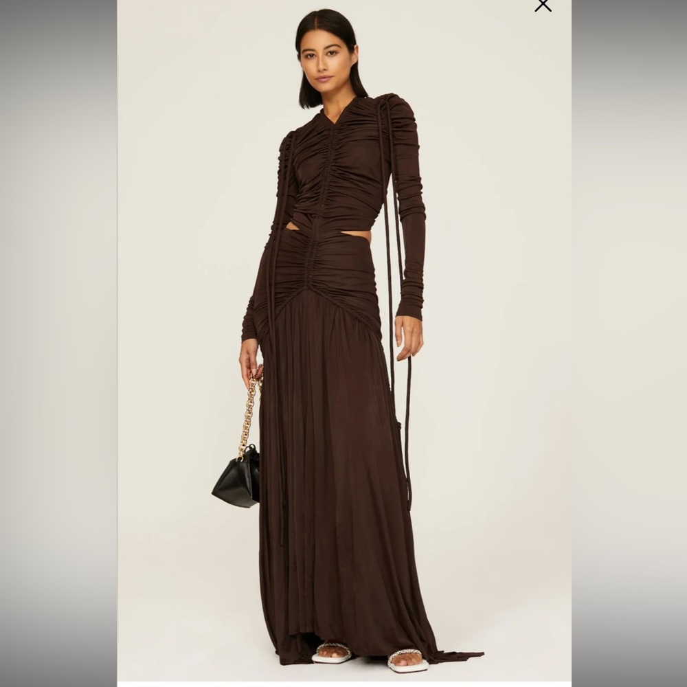 $1,690 Proenza Schouler Cinched Cutout Maxi Dress - Picture 1 of 8